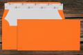 [16409121] Briefhüllen mit Seidenfutter DL 110x220 mm Haftklebend Orange gerippt 100 g/qm